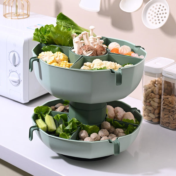 TwirlDrain™   | Rotating Hot Pot Drain Basket